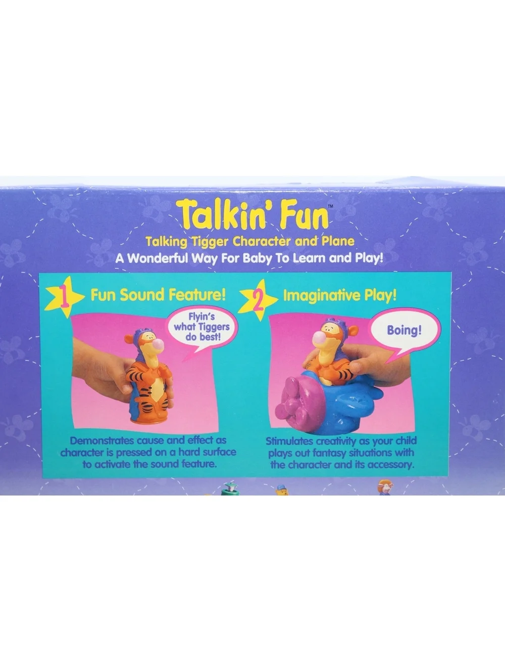 NIB VTG Disney Pooh Talkin' Fun Talking Tigger Character And Plane Toy 9-36 Mo.